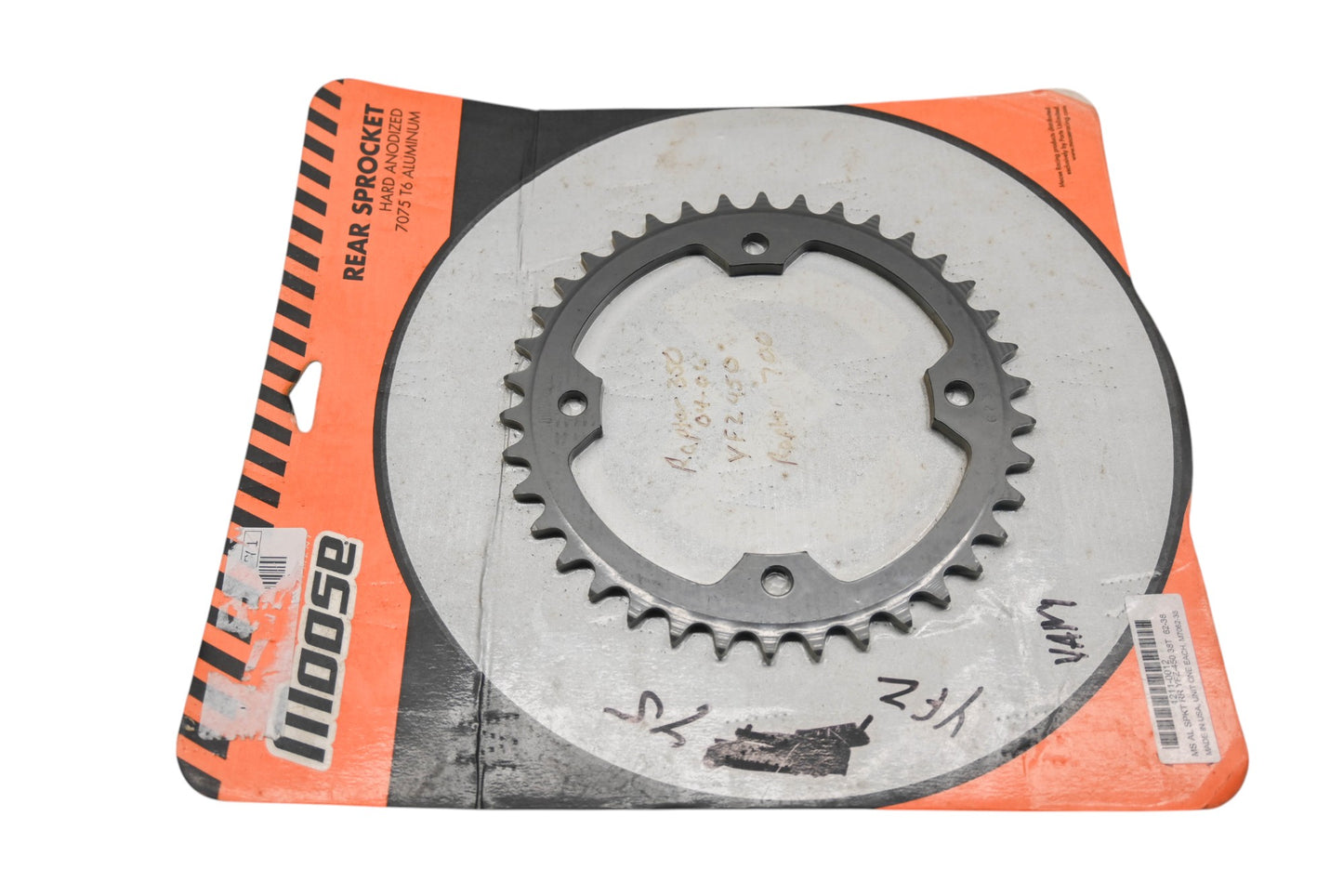 Moose Racing 1211-0012 Rear Sprocket 38T Yamaha YFZ450 Qty 1 NOS