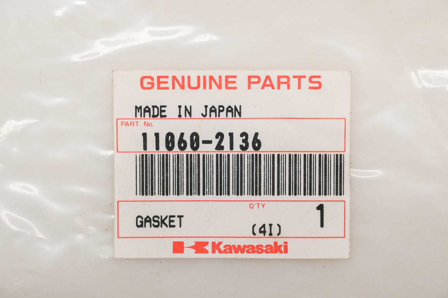 New OEM Kawasaki 11060-2136 Gasket Qty 1 NOS