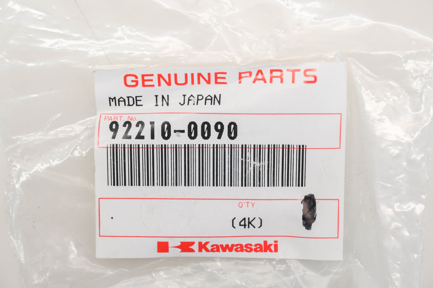 New OEM Kawasaki 92210-0090 Plate Qty 1 NOS