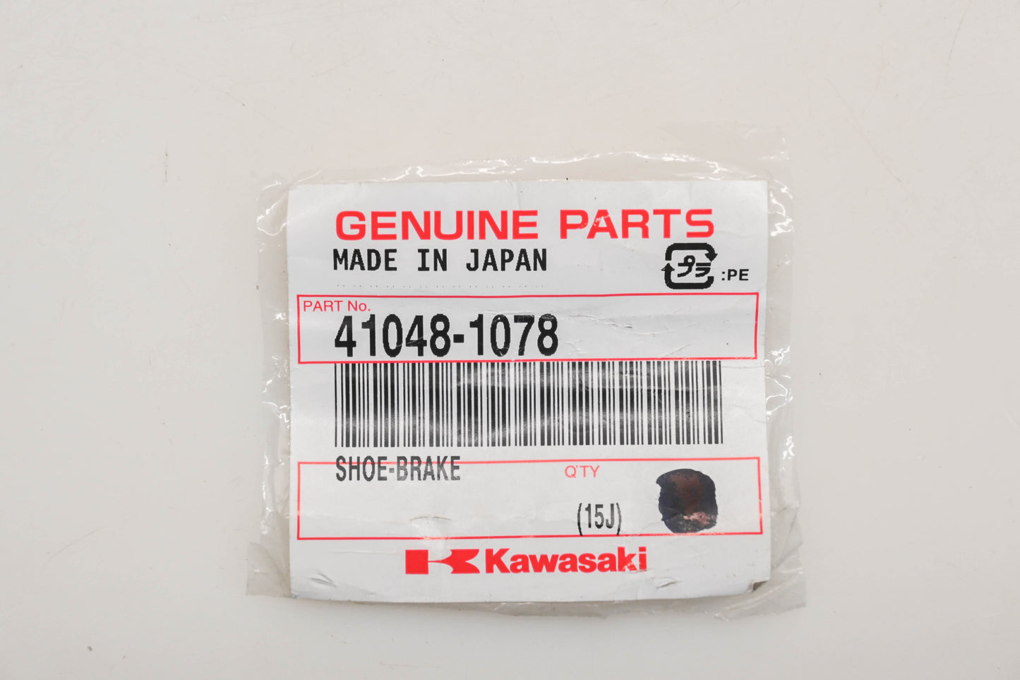 New OEM Kawasaki 41048-1078 Brake Shoe Qty 1 NOS