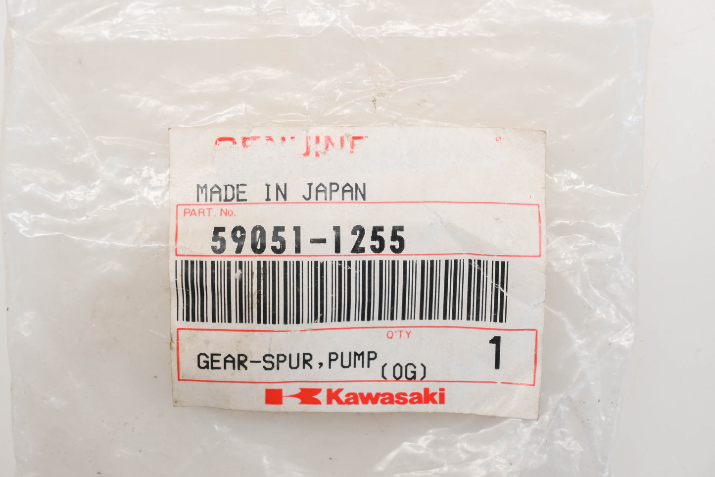 New OEM Kawasaki 59051-1255 Gear 30T Qty 1 NOS