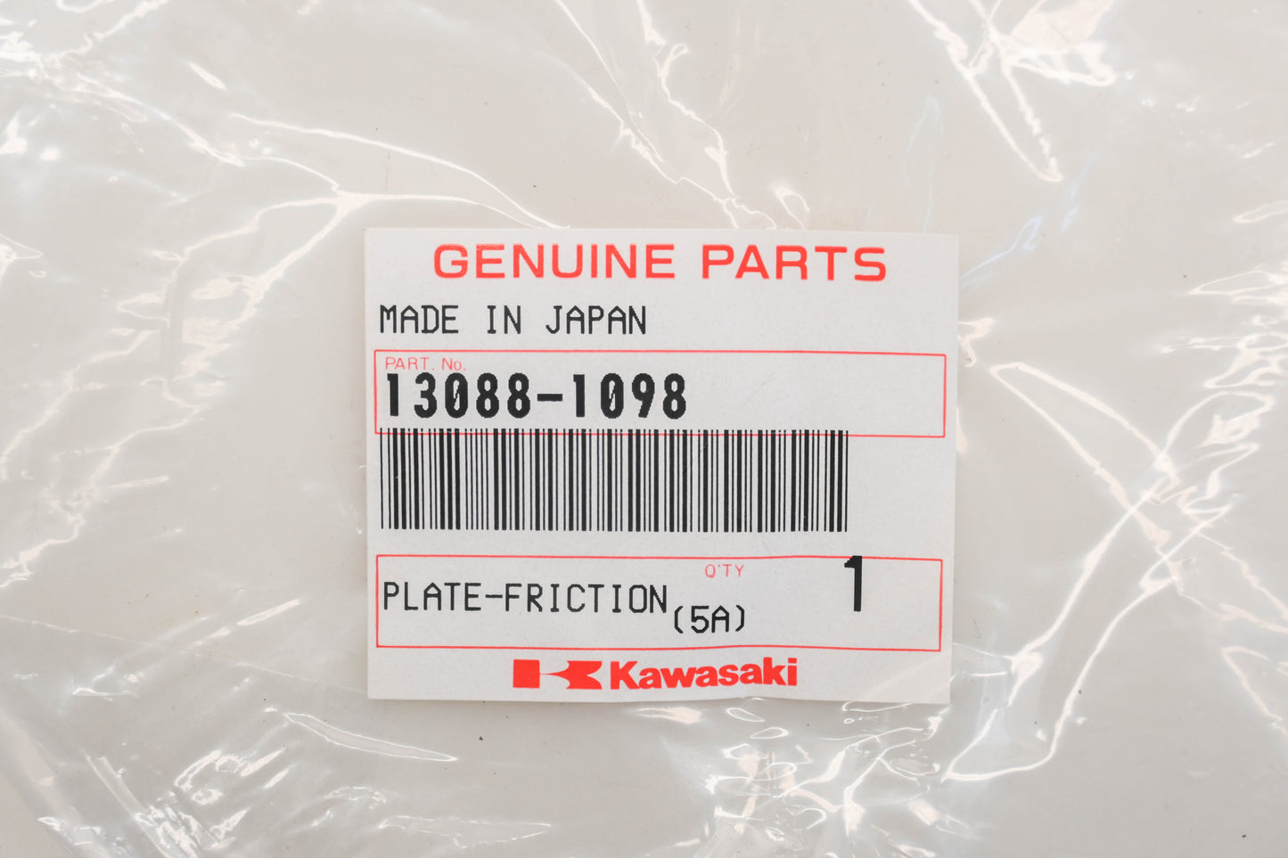 New OEM Kawasaki 13088-1098 Friction Plate Qty 1 NOS