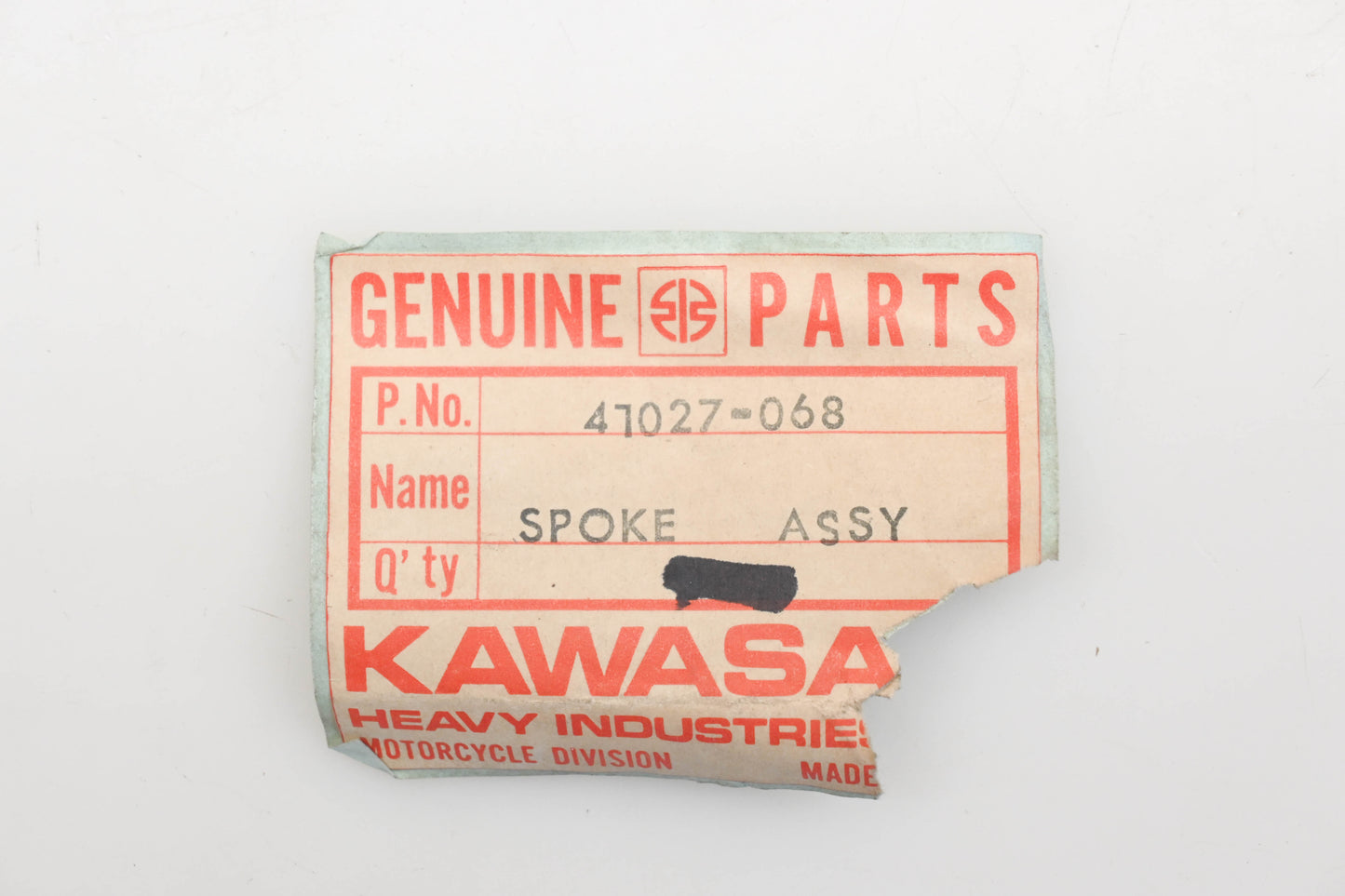 New OEM Kawasaki 41027-068 Front Inner Spokes Qty 9 NOS