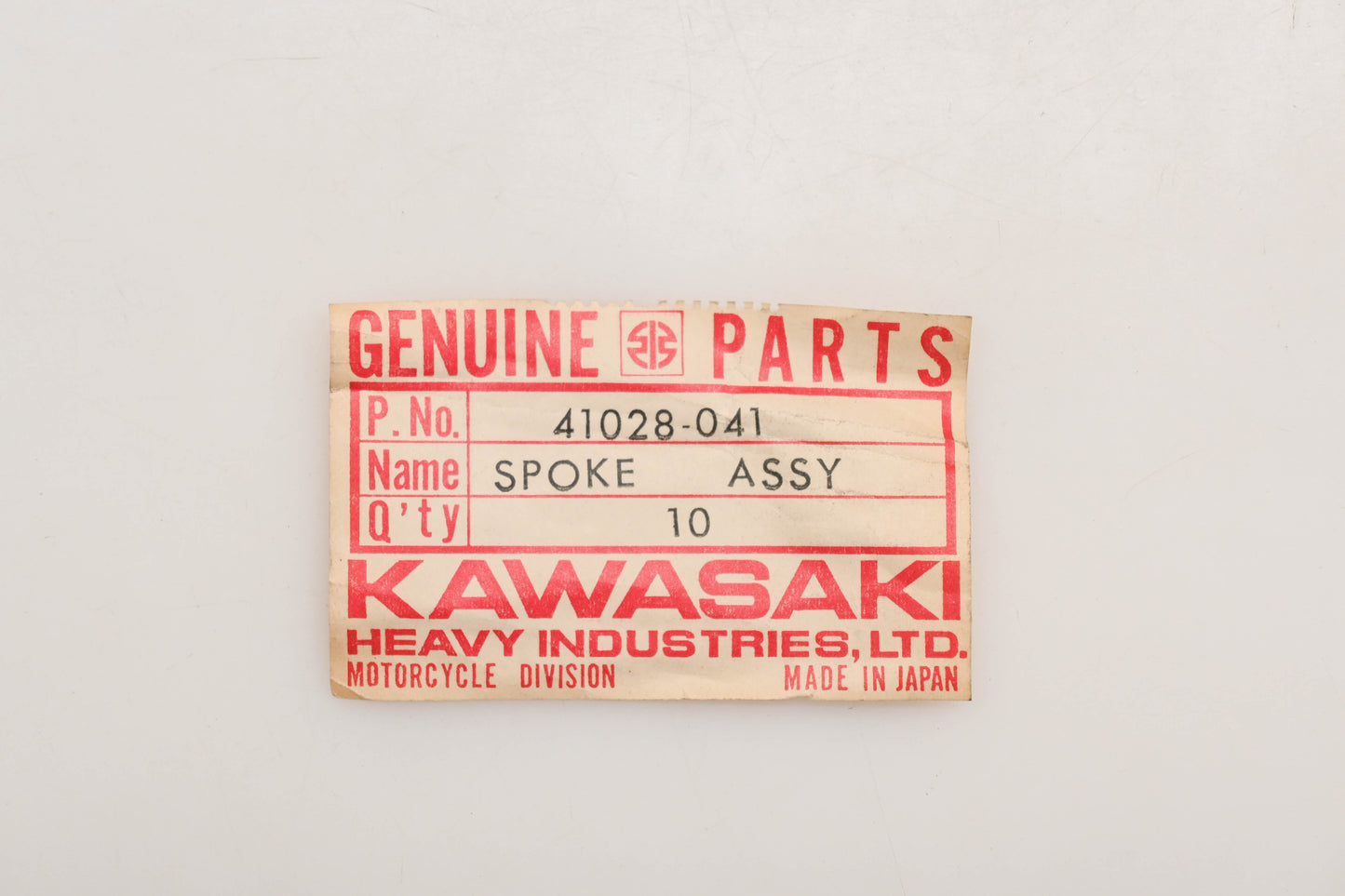 New OEM Kawasaki 41028-041 Front Outer Spokes Qty 10 NOS