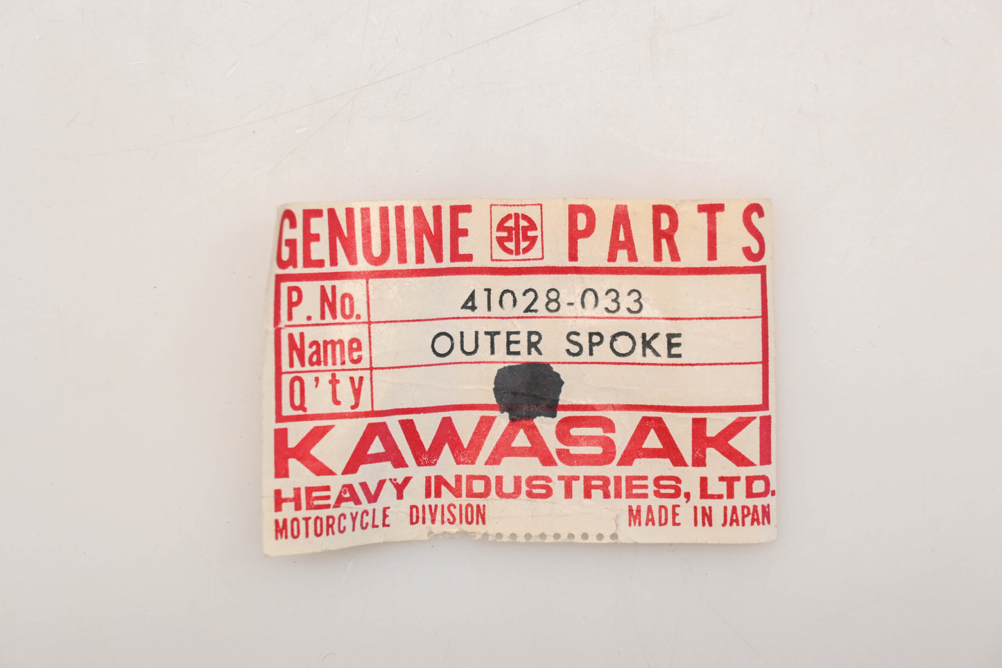New OEM Kawasaki 41028-033 Front Outer Spokes Qty 9 NOS