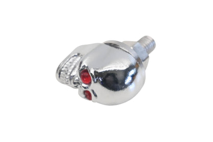 Highway Hawk 03-103 Red M6 Chrome Skull Nut Assembly NOS