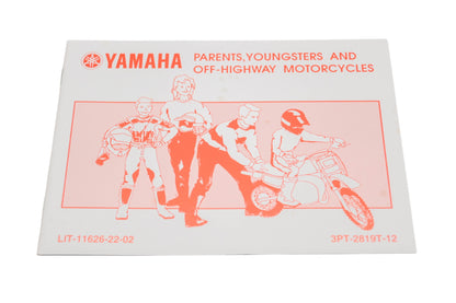 New OEM Yamaha LIT-11626-22-02 Owner's Manual Parents Young & Off Highway Qty 1 NOS