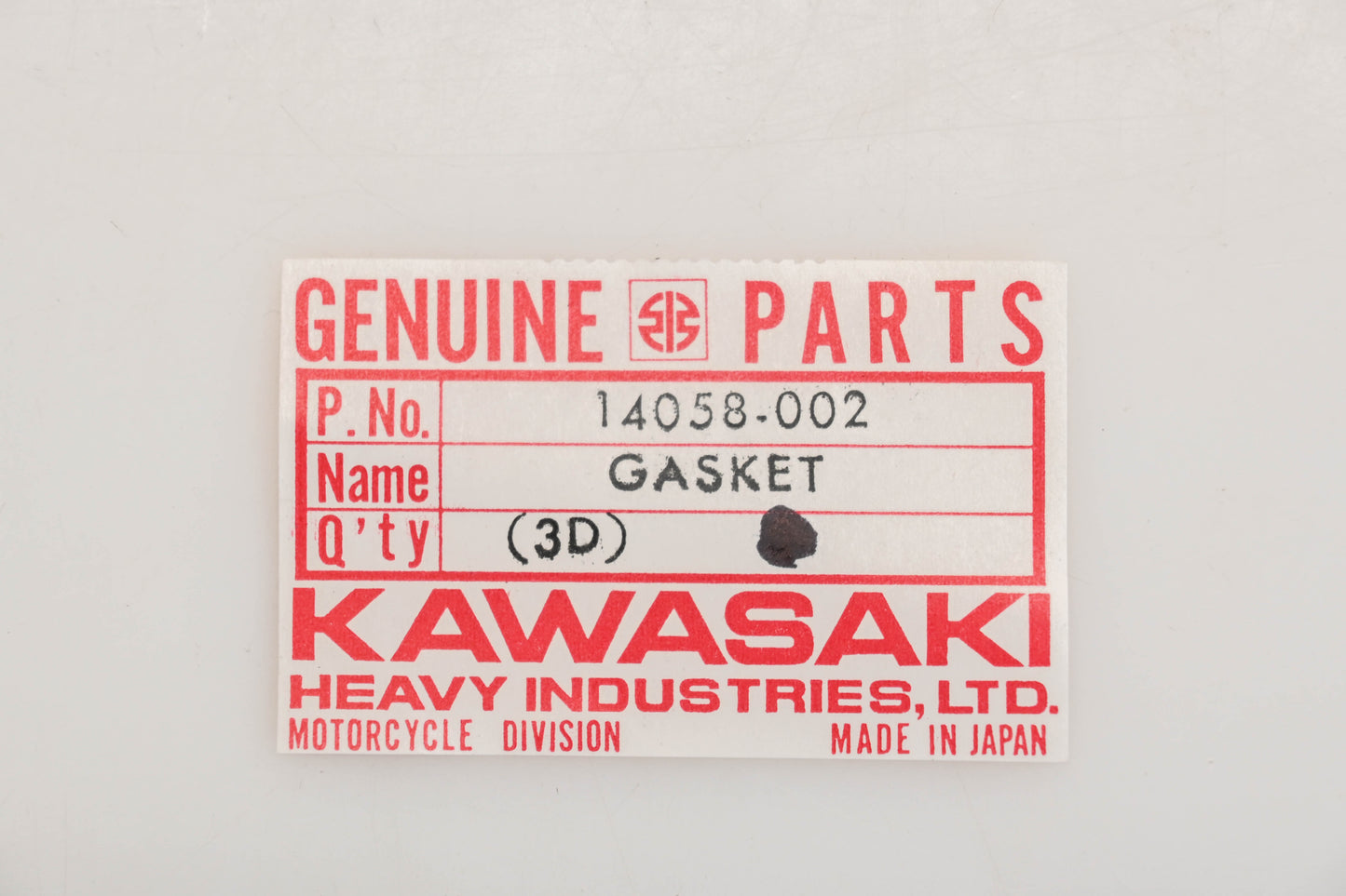 New OEM Kawasaki 14058-002 Mission Case Gasket Qty 1 NOS
