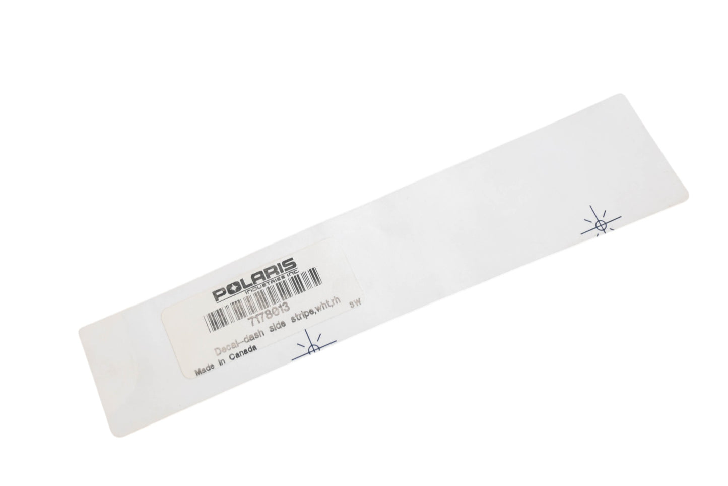 New OEM Polaris 7178013 Right White Dash Side Stripe Decal Qty 1 NOS