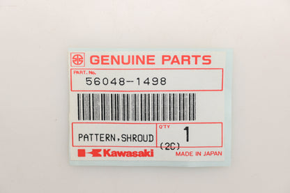 New OEM Kawasaki 56048-1498 Right Hand Shroud Decal Qty 1 NOS