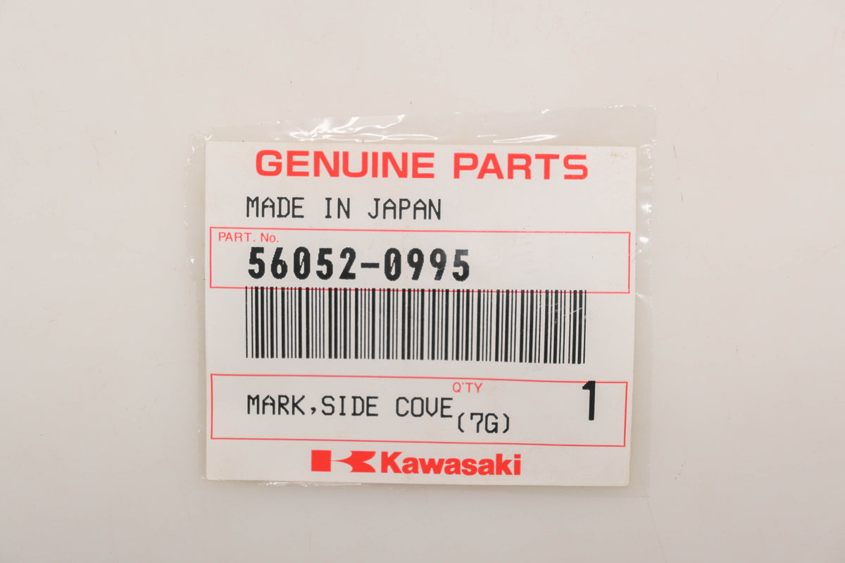 New OEM Kawasaki 56052-0995 Ninja Side Cover Decal Qty 1 NOS