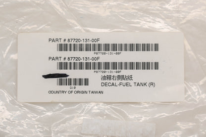 Alpha Sports 87720-131-00F Right Fuel Tank Decal Kolt Qty 1 NOS