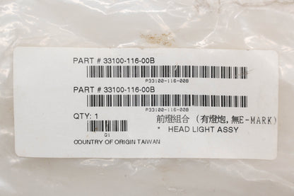 Alpha Sports 33100-116-00B Headlight Assembly Qty 1 NOS