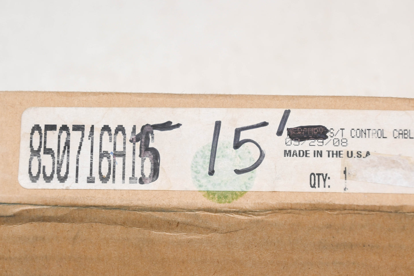 Aftermarket 850716A15 15' Control Cable Qty 1 NOS