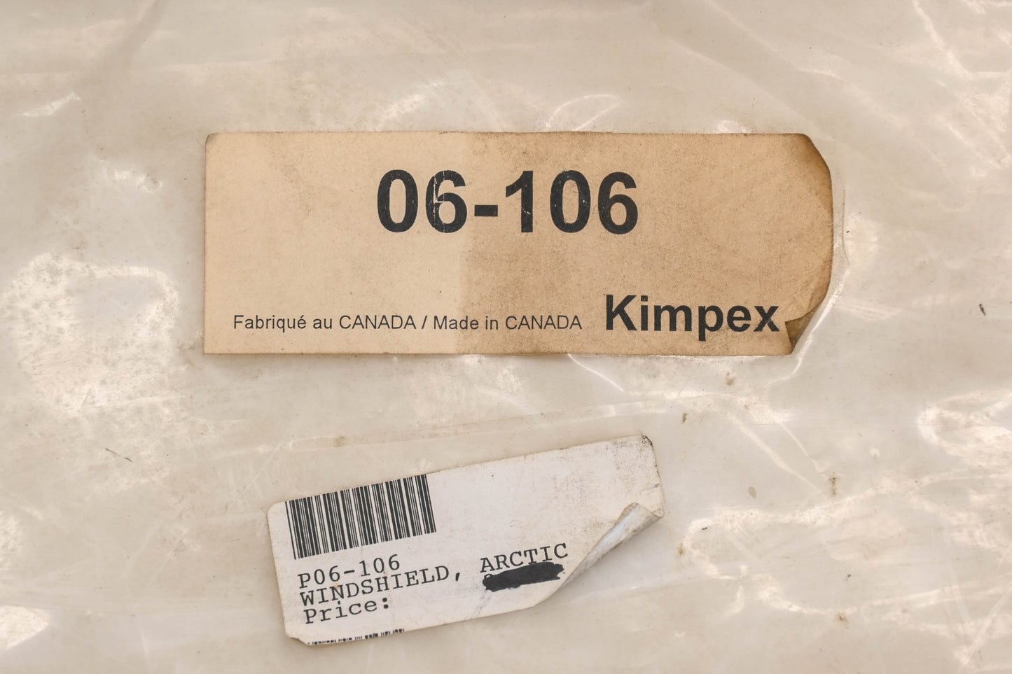 Kimpex 06-106, P06-106 Clear Windshield Arctic Cat Qty 1 NOS