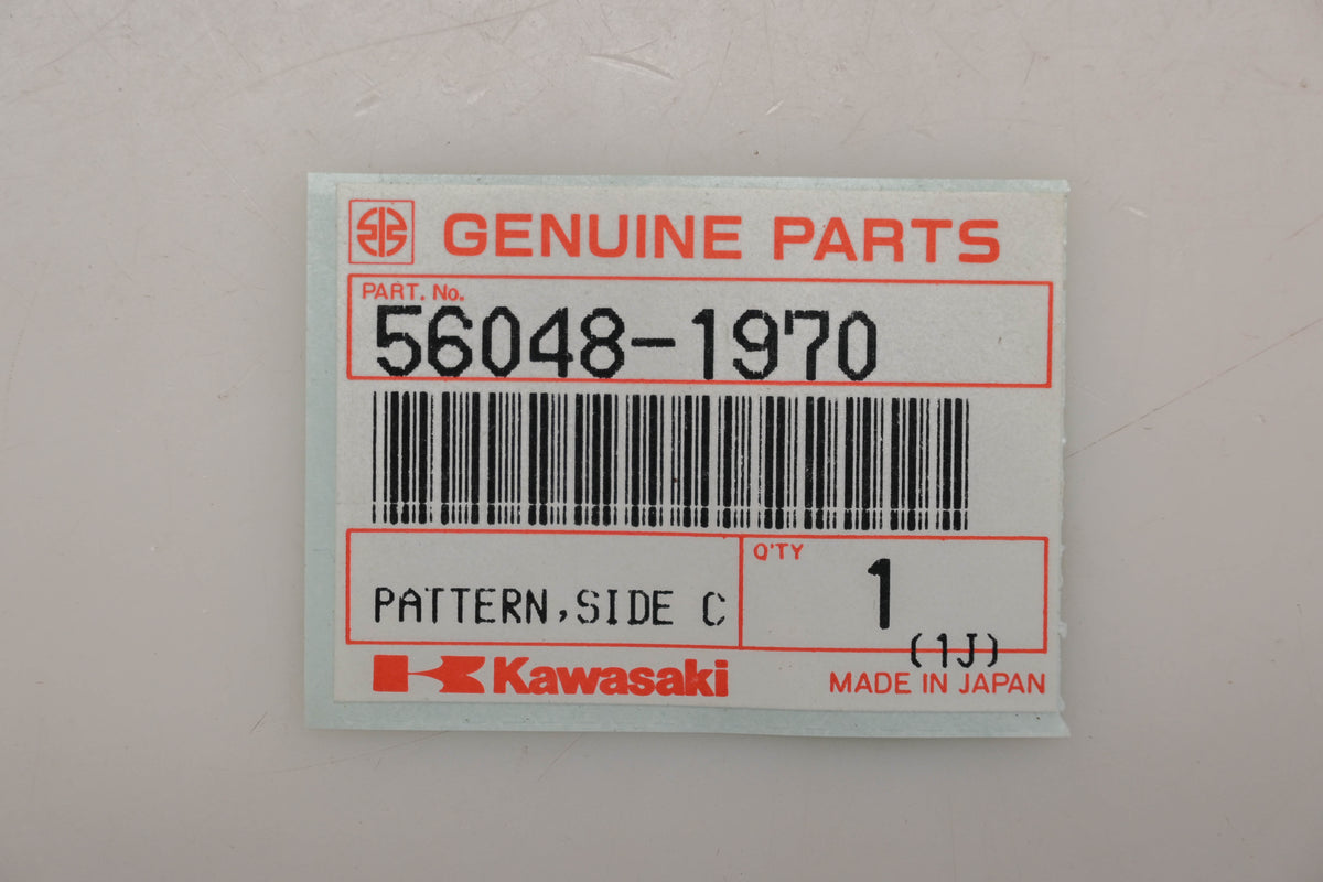 New OEM Kawasaki 56048-1970 Left Hand Side Cover Decal Qty 1 NOS