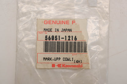 New OEM Kawasaki 56051-1216 Left Hand Side ZX-9R Decal Qty 1 NOS