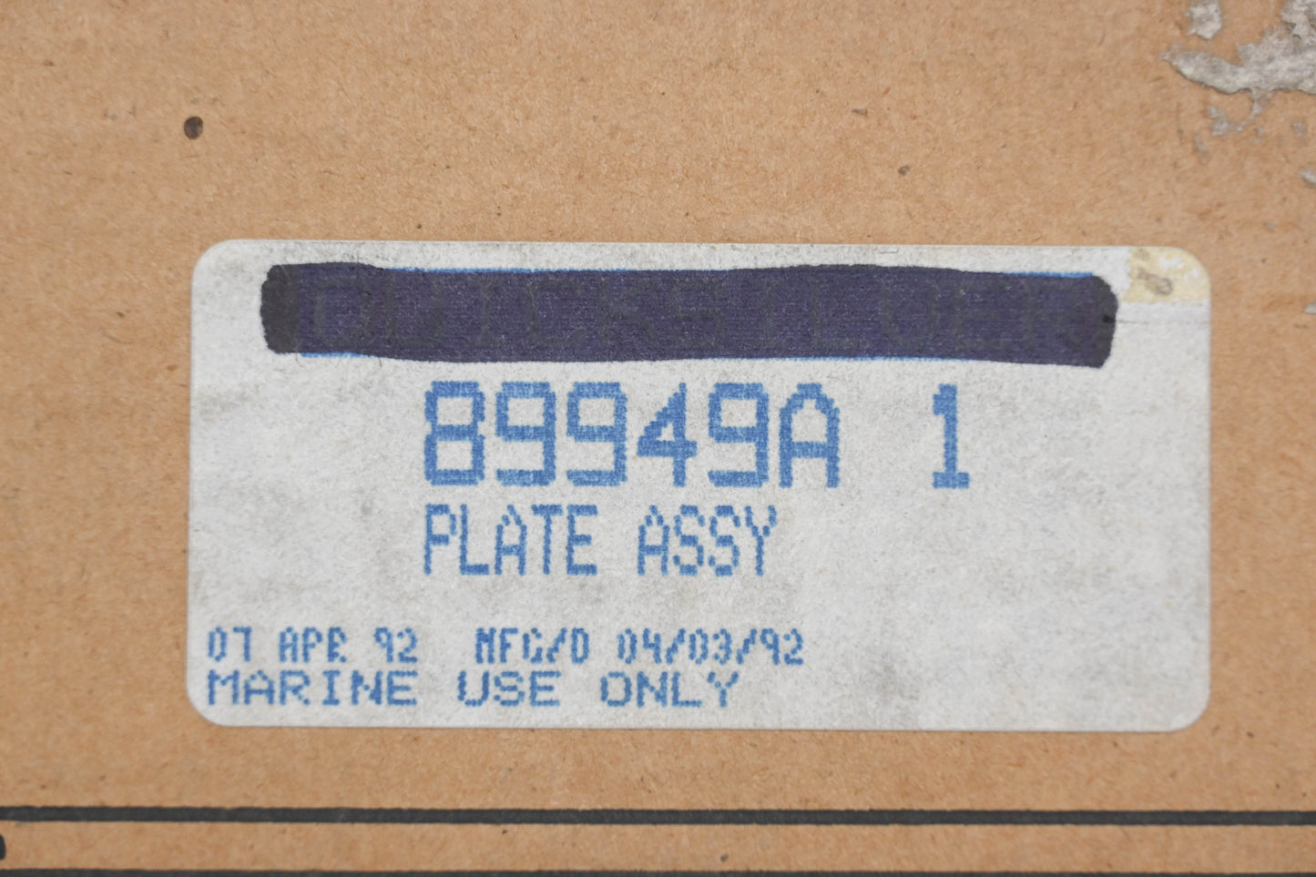 Aftermarket 89949A 1 Plate Kit Qty 1 NOS