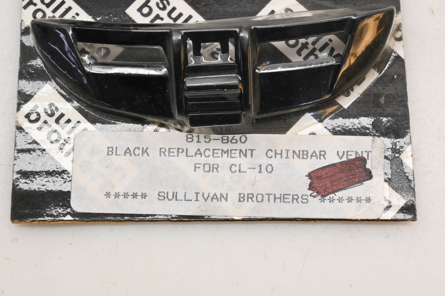Sullivan Brothers 526202, 815-860 HJC Chin Bar Vent Black CL-10 Qty 1 NOS