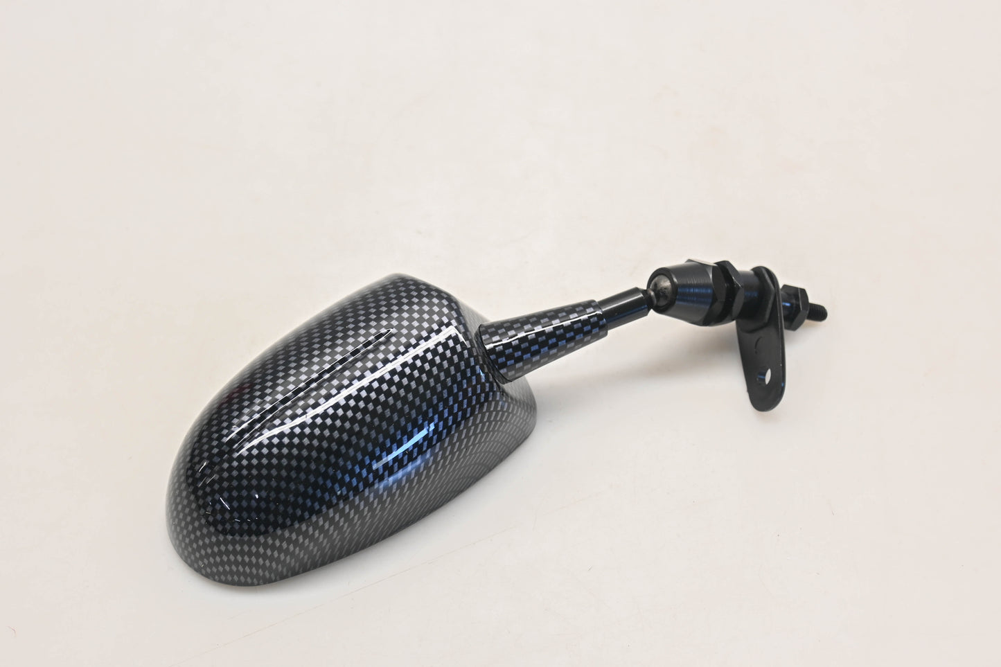 Parts Unlimited 0640-0346 Right Carbon Fiber Universal Mirror Qty 1 NOS