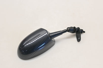 Parts Unlimited 0640-0346 Right Carbon Fiber Universal Mirror Qty 1 NOS