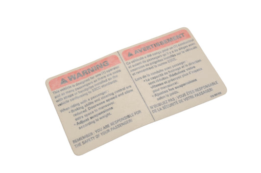 Aftermarket 516003026 Warning Decal NOS