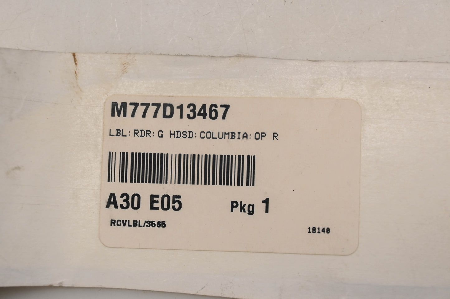 Columbia M777D13467 Heritage Decal Qty 1 NOS