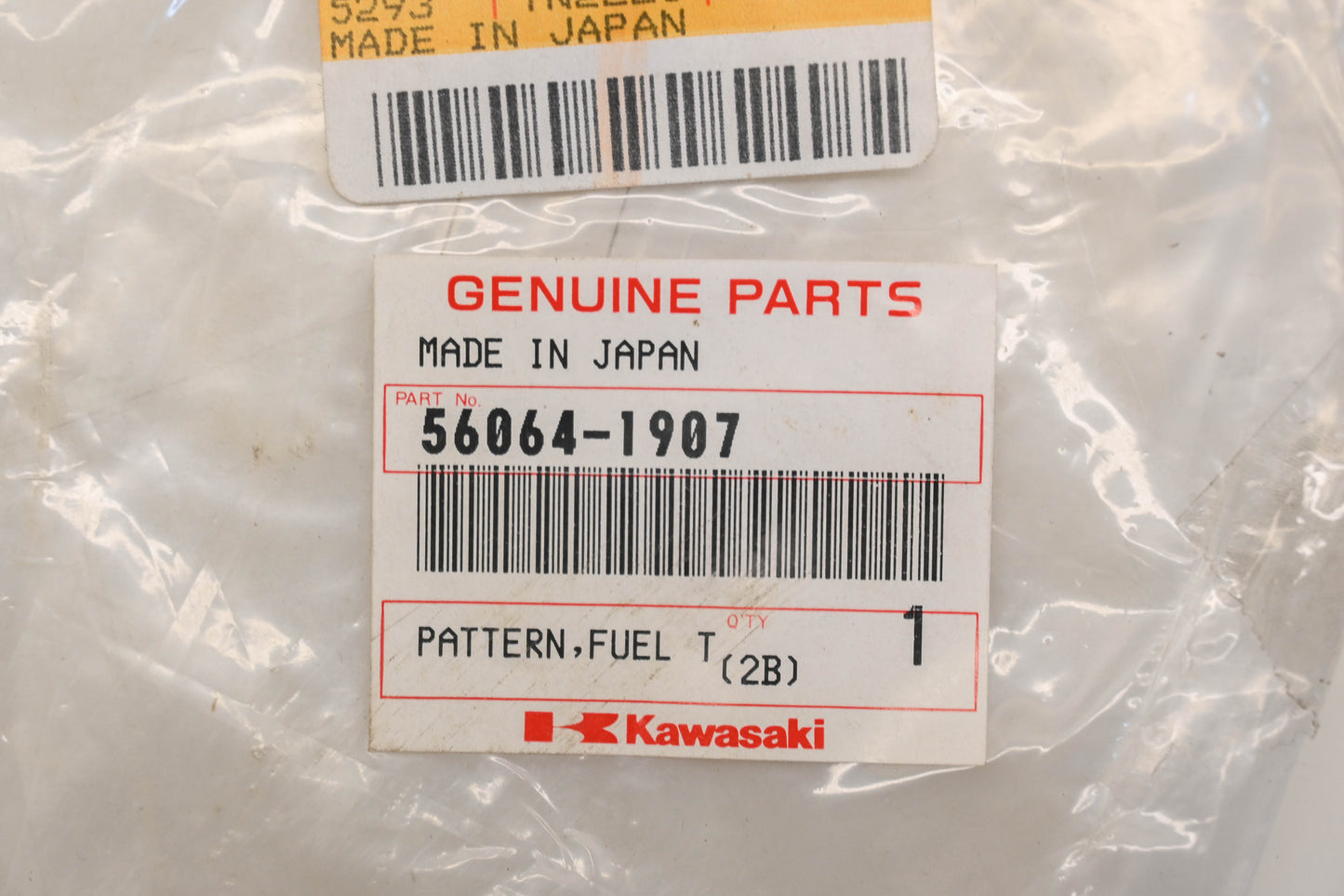 New OEM Kawasaki 56064-1907 Fuel Tank Cover Decal Prairie Qty 1 NOS