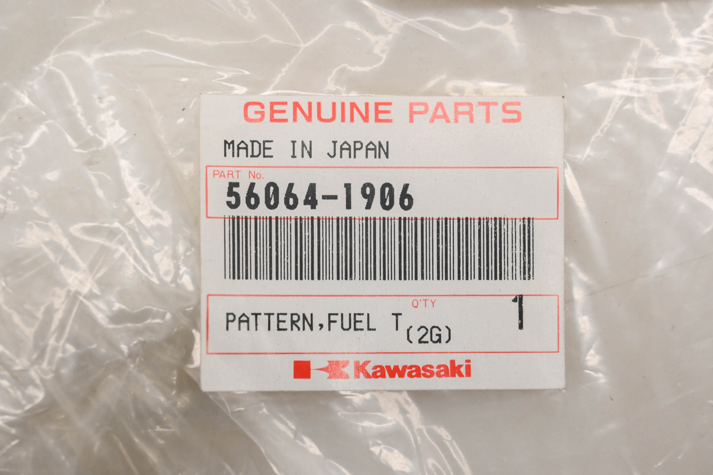 New OEM Kawasaki 56064-1906 Fuel Tank Cover Decal Prairie Qty 1 NOS