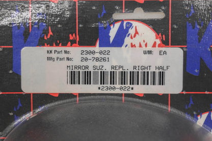 Emgo 2300-022, 20-78261, 56500-27A01-30 Right Mirror Black Fits Suzuki 750 '86-' Qty 1 NOS