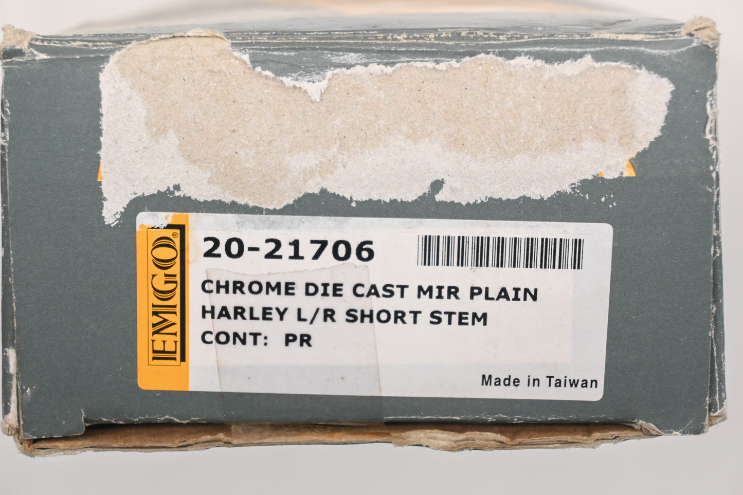 Emgo 20-21706 Short Stem Rear View Mirror Kit NOS