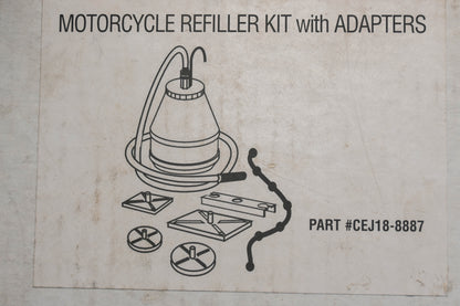 CEJ CEJ18-8887 Motorcycle Refiller Kit With Adapters Qty 1 NOS