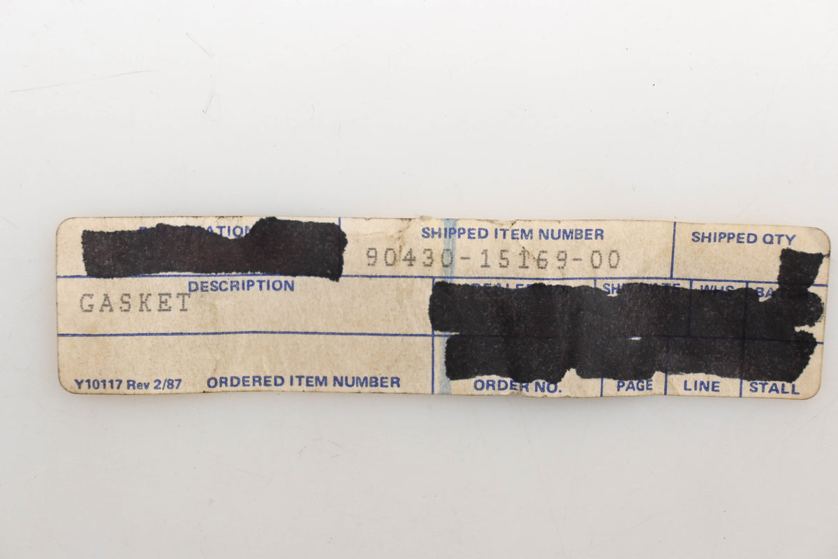 New OEM Yamaha 90430-15169-00 Gasket Qty 1 NOS