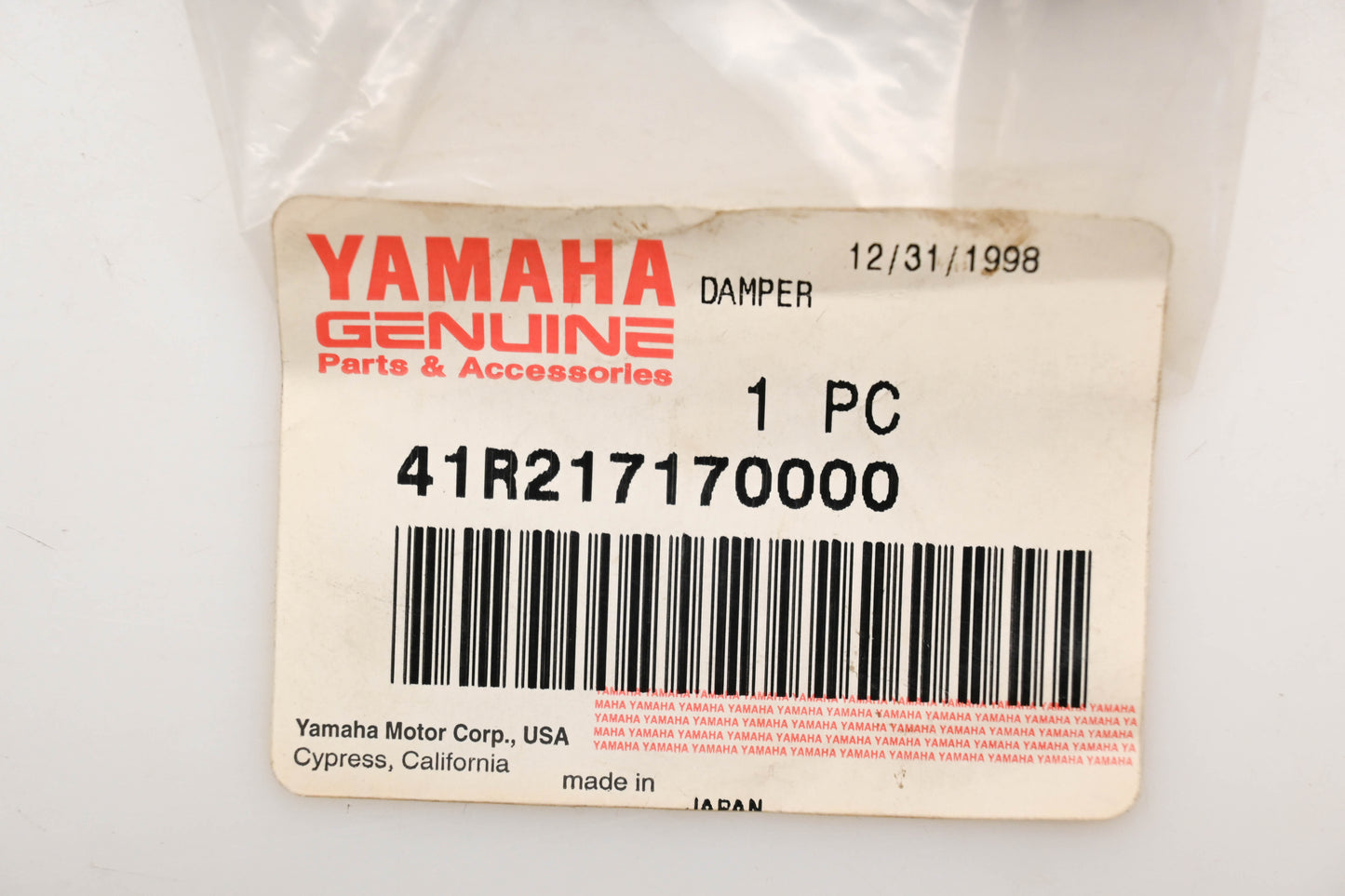 New OEM Yamaha 41R-21717-00-00 Plater Damper Qty 1 NOS