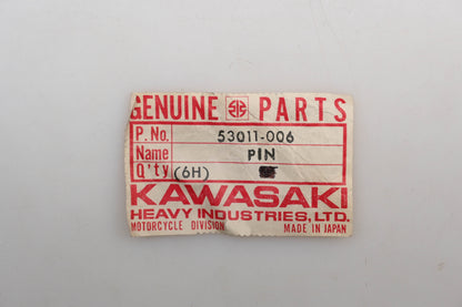 New OEM Kawasaki 53011-006 Dual Seat Pivot Pin Qty 1 NOS