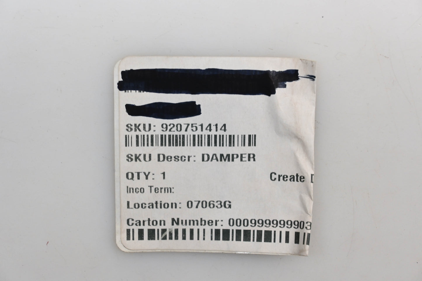 New OEM Kawasaki 92075-1414 Damper Qty 1 NOS