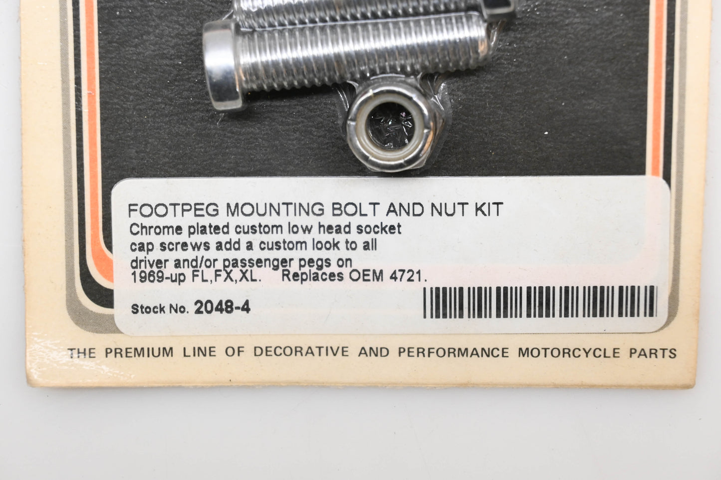 V-Twin 2048-4, 4721 Footpeg Mount Kit Allen Style Qty 1 NOS