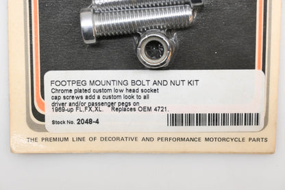 V-Twin 2048-4, 4721 Footpeg Mount Kit Allen Style Qty 1 NOS