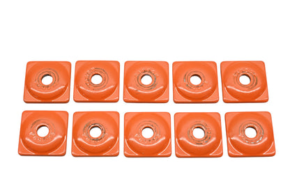 Woody's MEG-1325-C-1 Orange Square Plates Qty 10