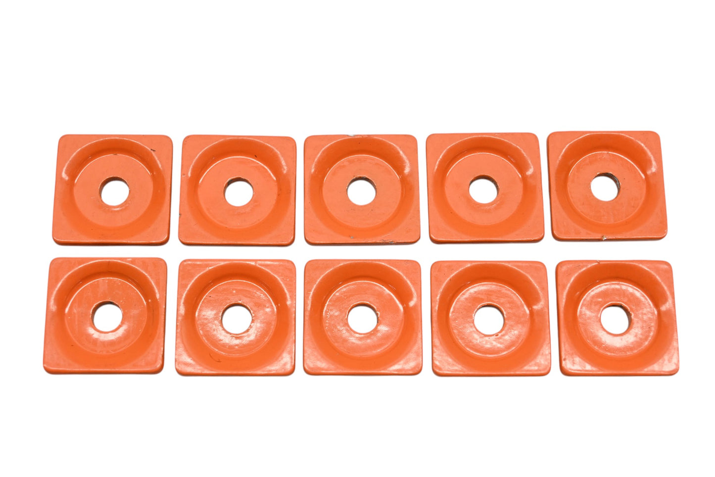 Woody's MEG-1325-C-1 Orange Square Plates Qty 10