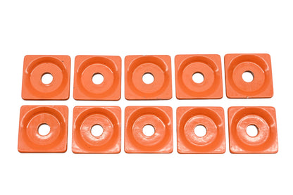 Woody's MEG-1325-C-1 Orange Square Plates Qty 10