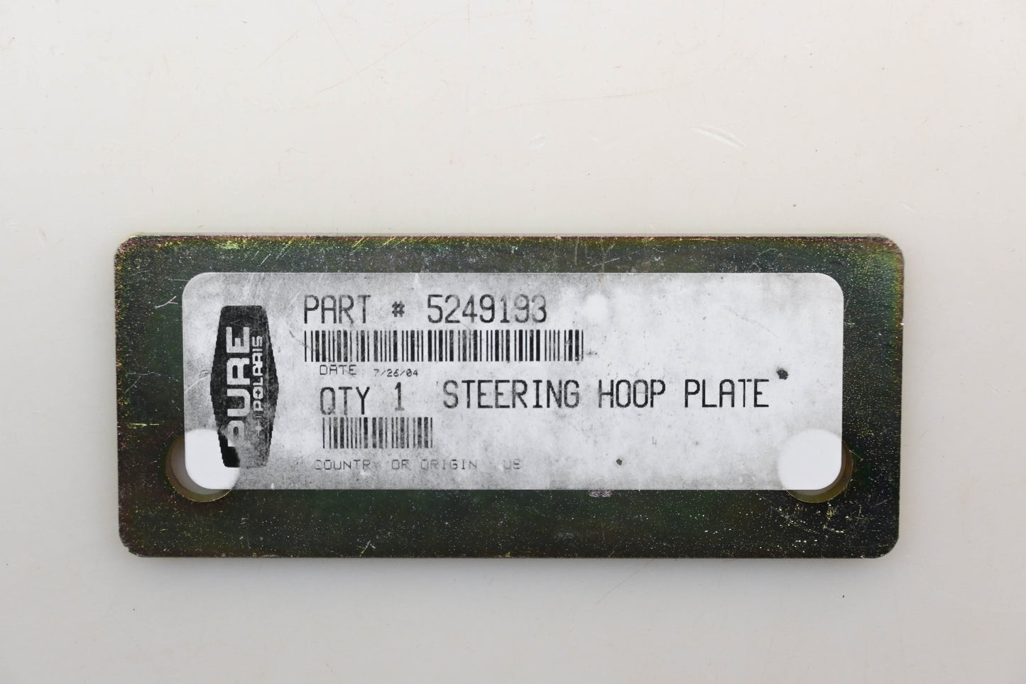New OEM Polaris 5249193 Steering Hoop Plate Qty 1 NOS