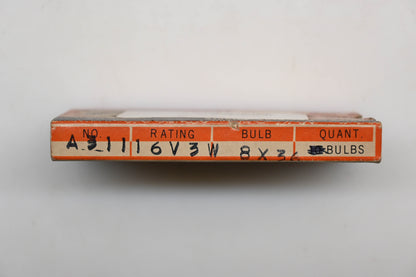 Stanley A3111 16V 3W Auto Lamp Bulbs Qty 3 NOS
