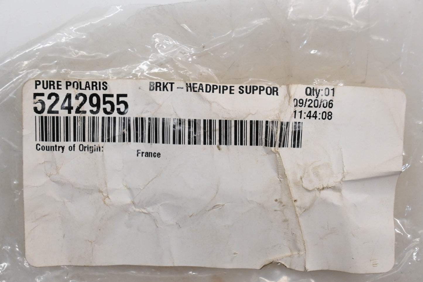 New OEM Polaris 5242955 Forward Head Pipe Support Bracket Qty 1 NOS