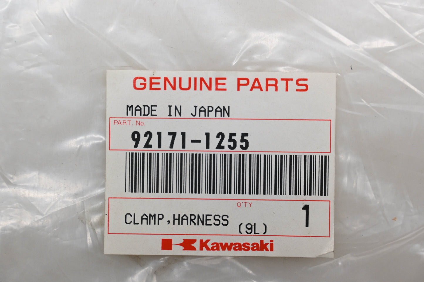 New OEM Kawasaki 92171-1255 Harness Clamp Qty 1 NOS