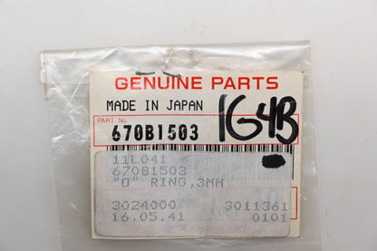 New OEM Kawasaki 670B1503 O-Rings 3MM Qty 3 NOS