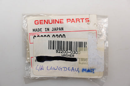 New OEM Kawasaki 92200-0300 Washer Qty 1 NOS
