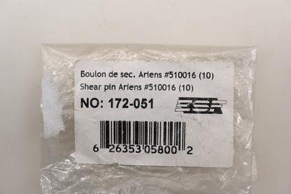 ESF 172-051 Shear Pins Qty 10 NOS
