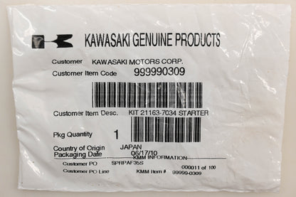 New OEM Kawasaki 999990309 Starter/Stopper Nut Kit Qty 1 NOS