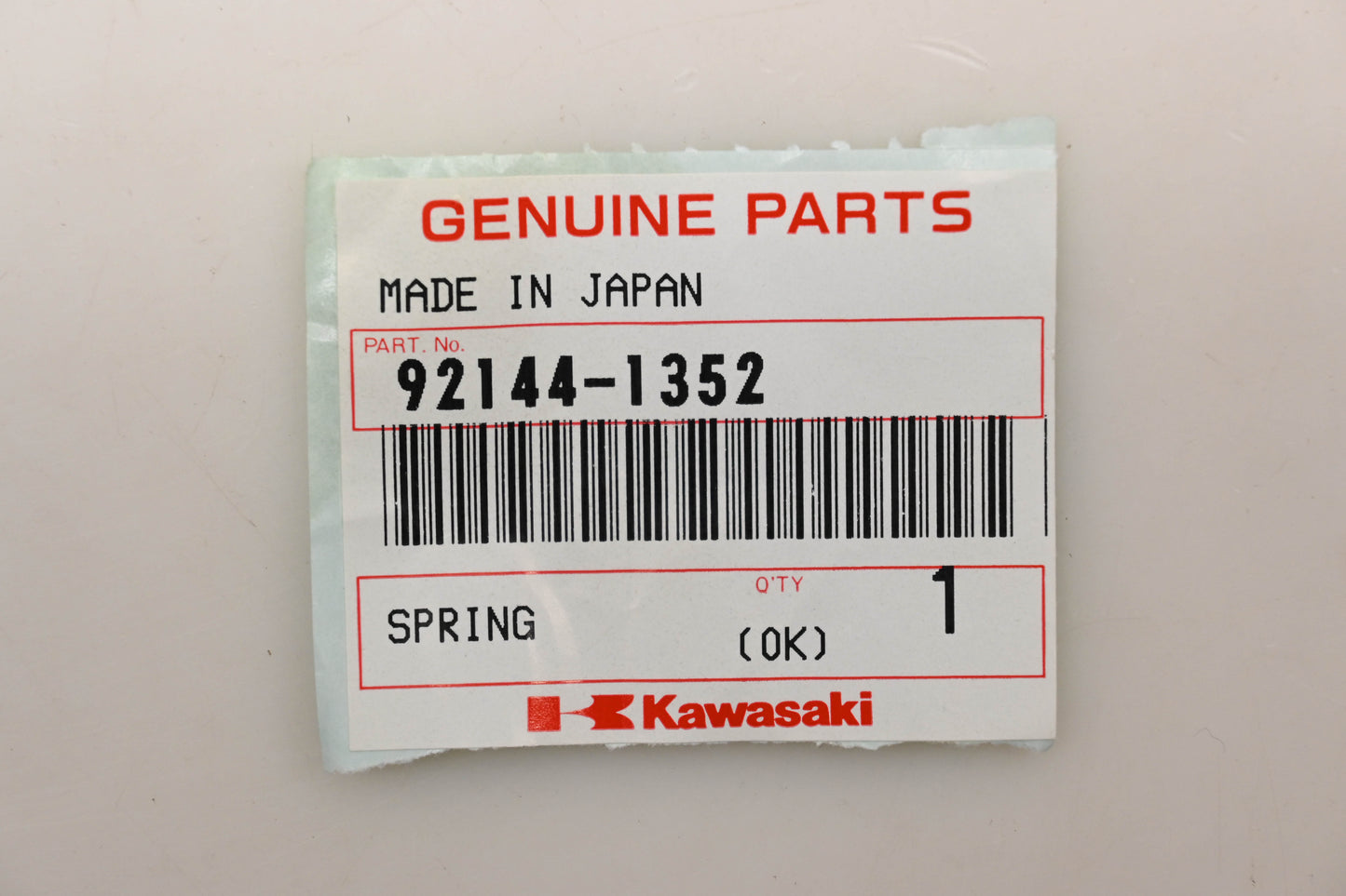 New OEM Kawasaki 92144-1352 Spring Qty 1 NOS